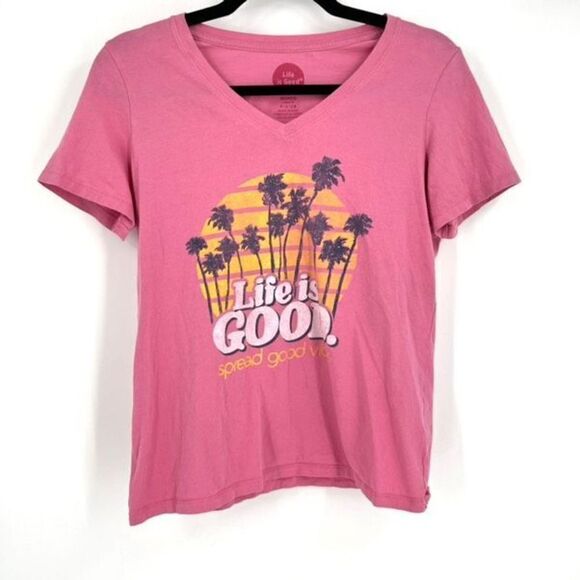 Life is Good Vintage Style shirt small Barbie style 90s style Malibu‎ - Picture 1 of 6